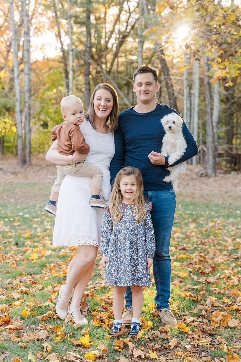 Family photo of the best newborn photographer in Franklin, MA