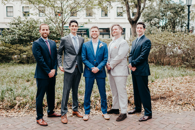 groom and his groomsmen