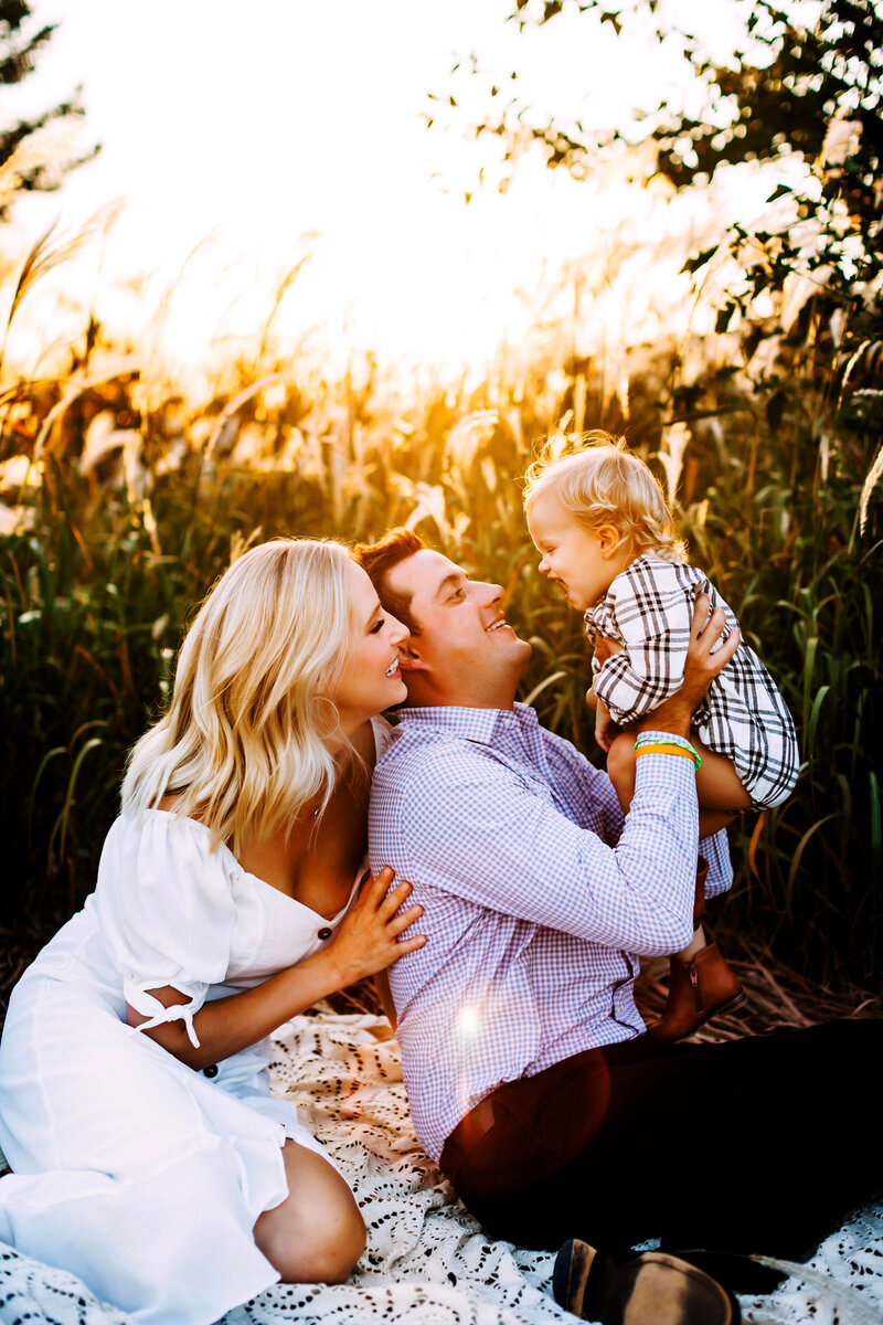 mom with kids smiling