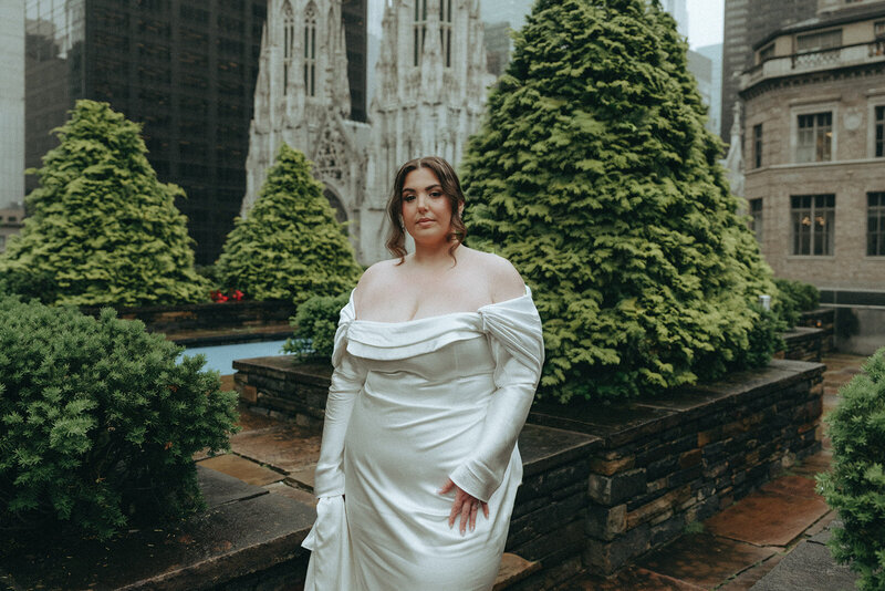bridal elopement portraits at 620 loft & garden shot by Elsie Goodman Photography | NYC Elopement Packages
