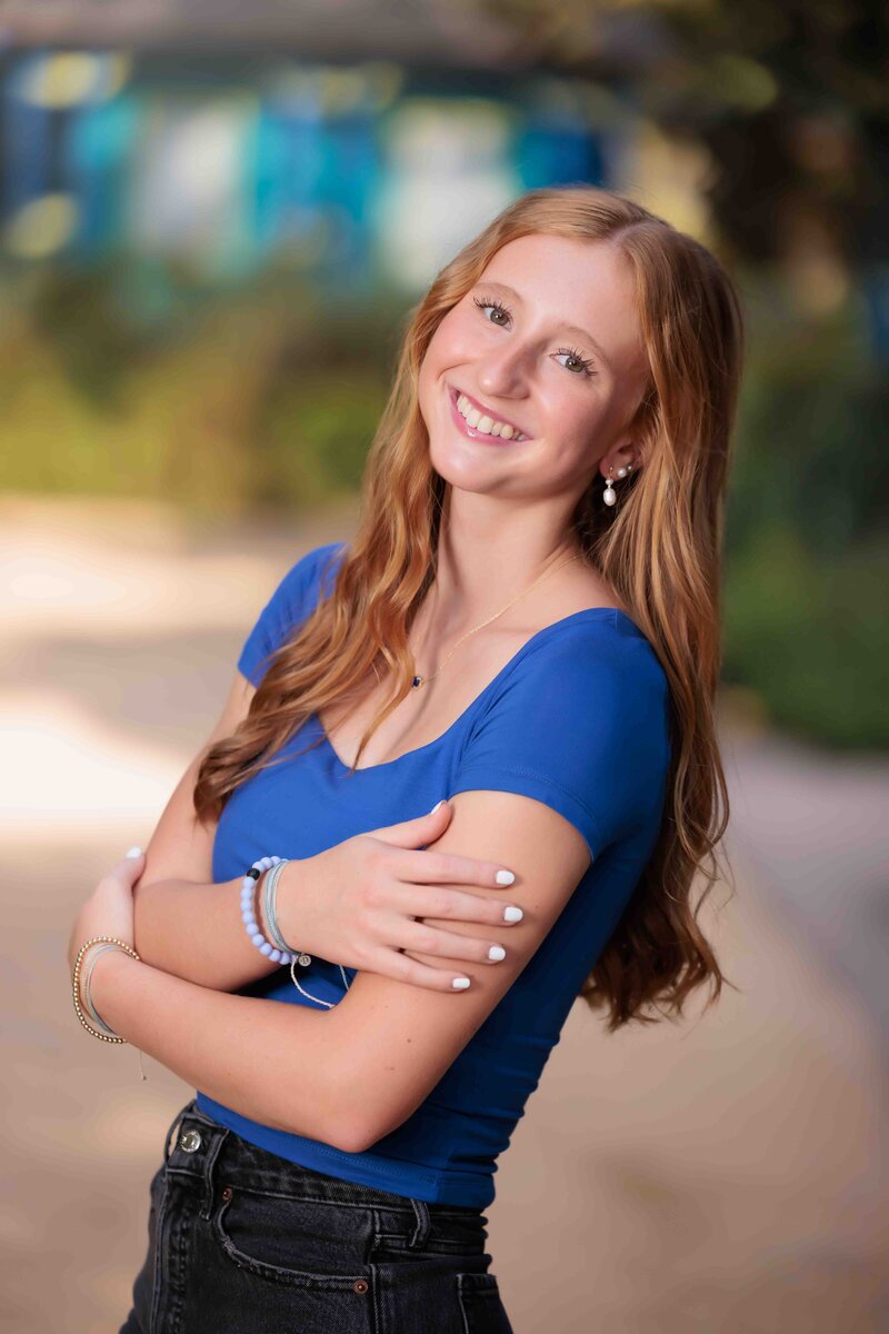 Raleigh Waterfall location for this Fuquay Varina high school portraits.
