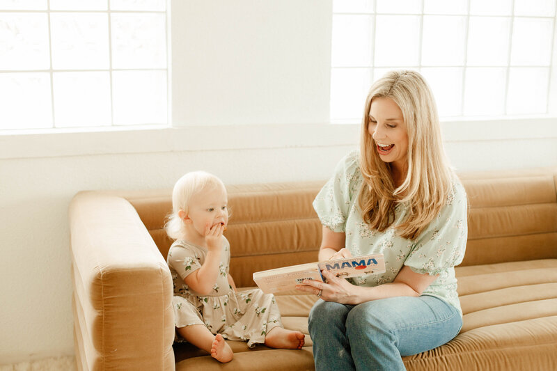 toddler sitting reading