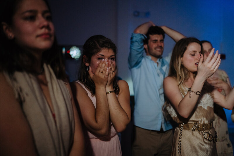 wedding reception in newport, rhode island guests crying