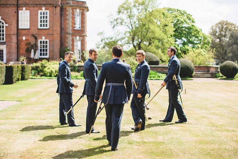 Groomsmen Croquet on the lawn at Iscoyd