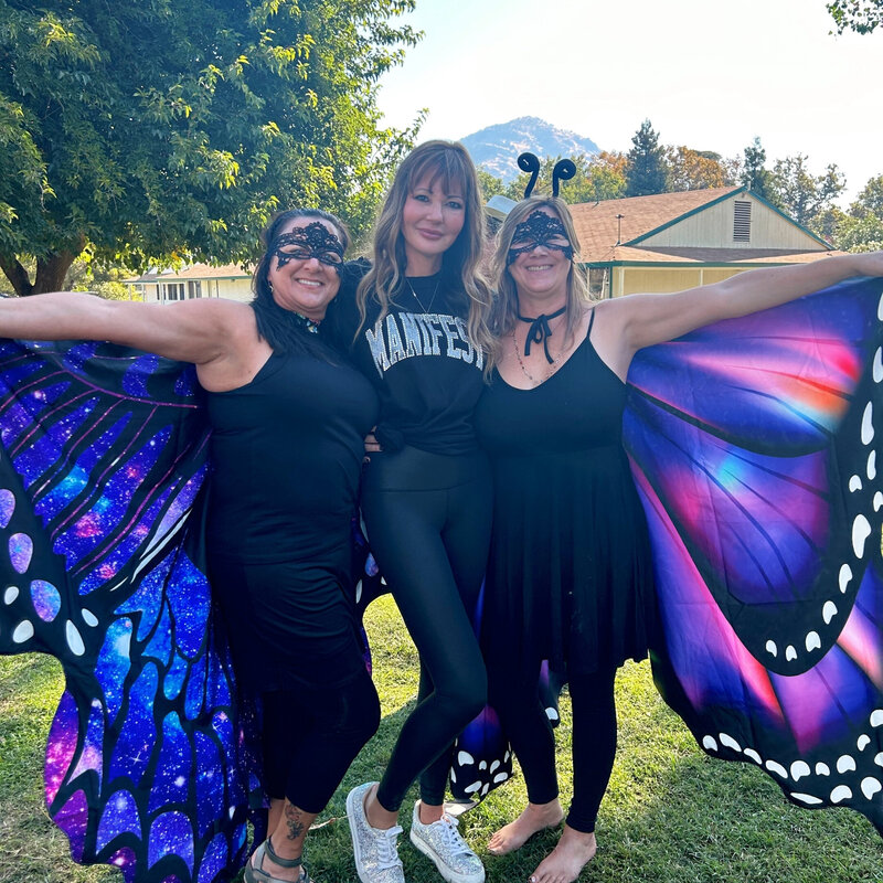 soul sisters dressed up as butterflies