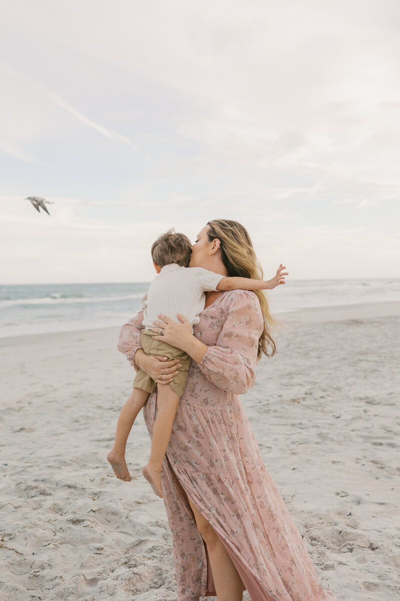 Professional Beach maternity portrait, taken  by Emily DeLuke Photography in Wilmington NC