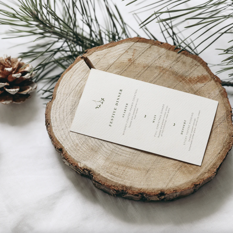 Christmas 'do' menus by The Little Paper Shop Nantwich