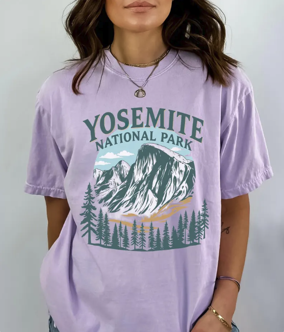 Yosemite National Park T Shirt - Orchid