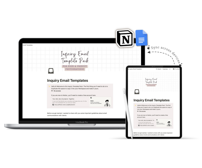 Inquiry Email Templates Mockup transparent