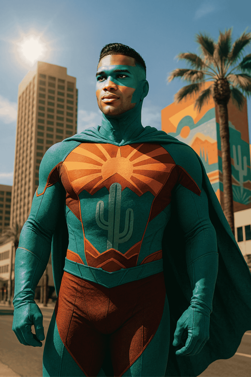 Arizona Themed Superhero AI Photo Booth