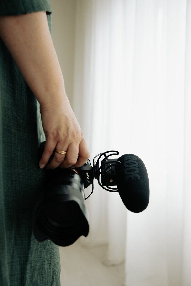 Closeup videocamera