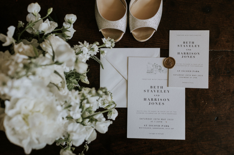 Beth & Harrison wedding stationery suite designed by The Little Paper Shop