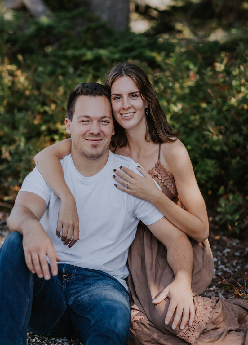 Outdoor engagement session at Heather Meadows in Mount Baker, WA