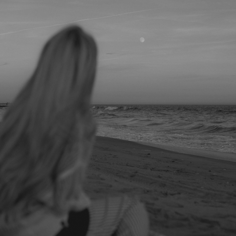 Moon on the beach