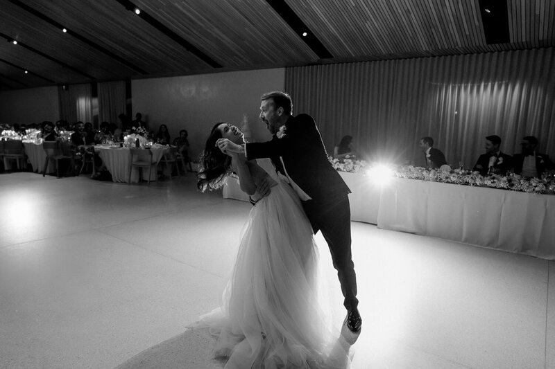 bride and groom sharing first dance at yarra valley  wedding melbourne