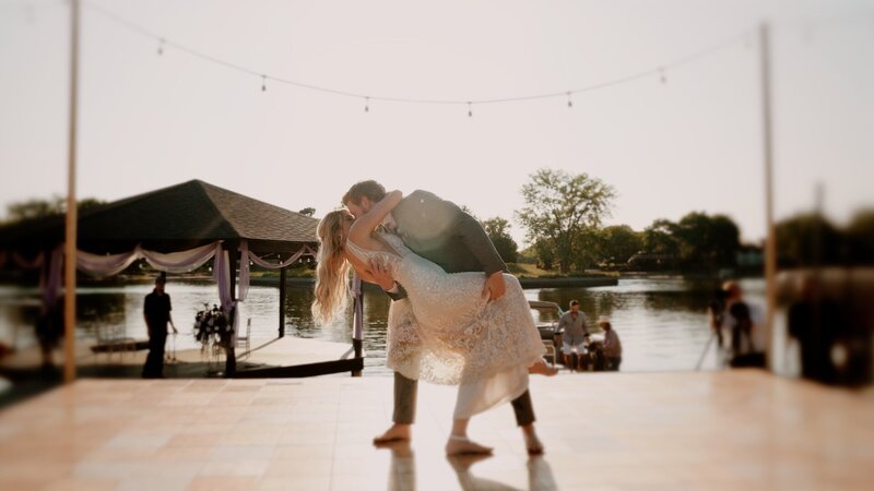 Lakehouse Wedding Reception and first dance