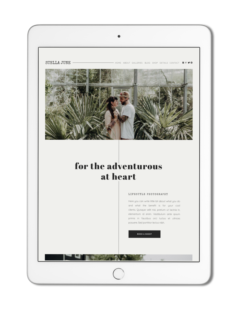 The Roar Showit Web Design Creative Website Business Template Ipad Stella 1
