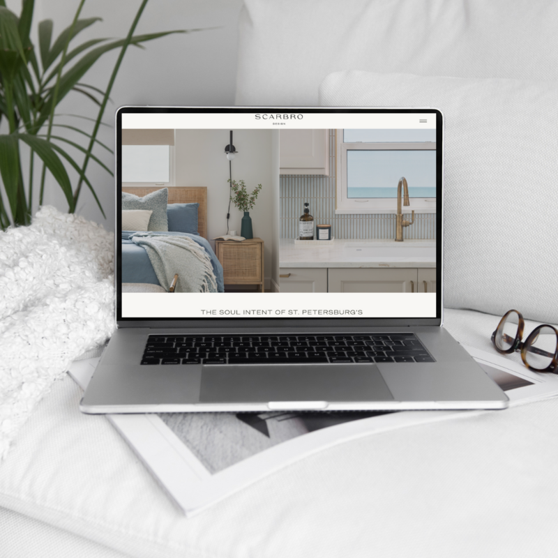 Website Mockup of Scarbro Design Homepage