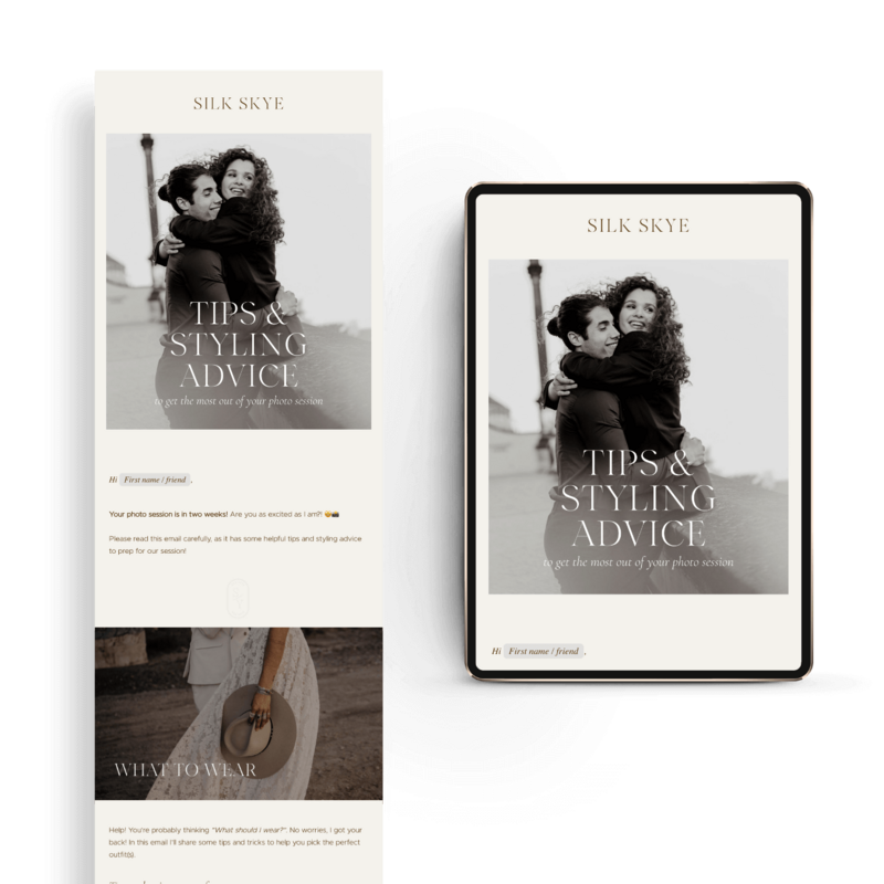 Flodesk email templates voor fotografen