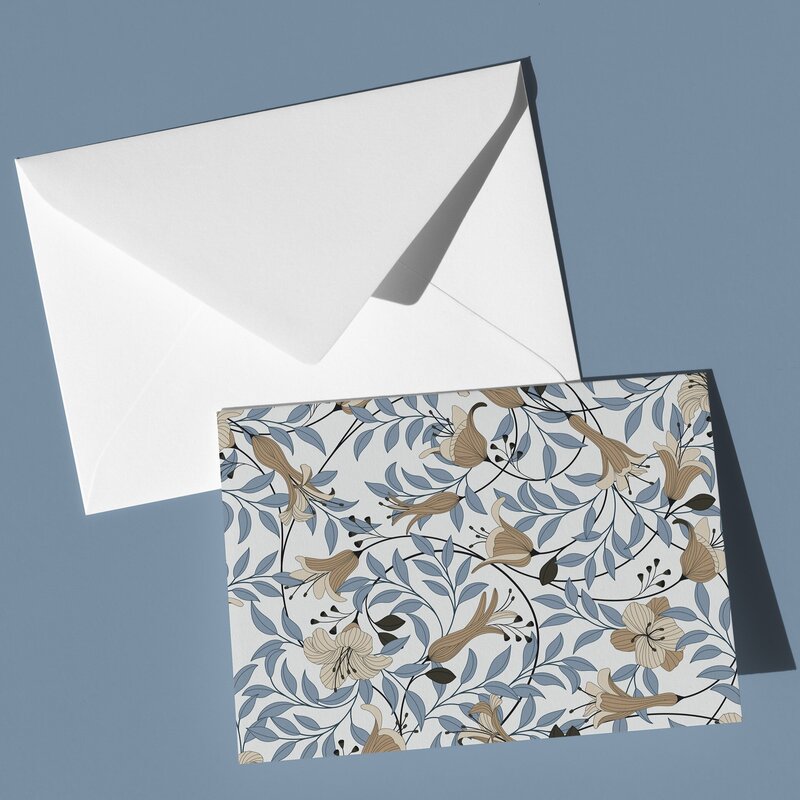 These A6 blank cards are perfect for sending a thoughtful note or simply keeping in your stationery drawer for special moments. Each card showcases a unique hand-drawn design - bell flowers. - by Green Acre Designs.