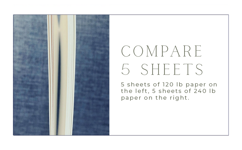 Comparing single-thick to double-thick paper