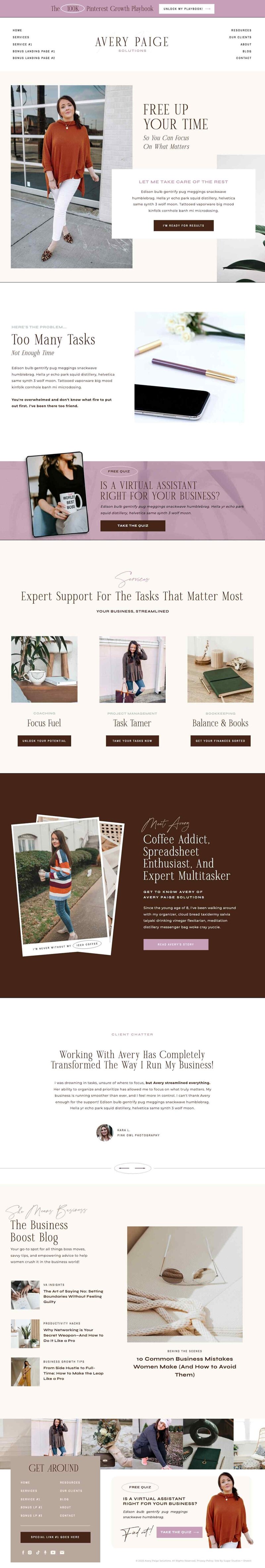 Affordable and easy to install premade Showit website template