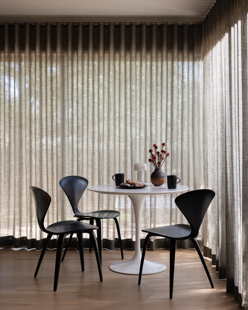 Shaded dining room