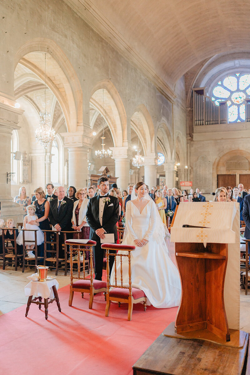 Morgane Ball photographer Wedding Chateau de Champlatreux Paris France  ceremony church