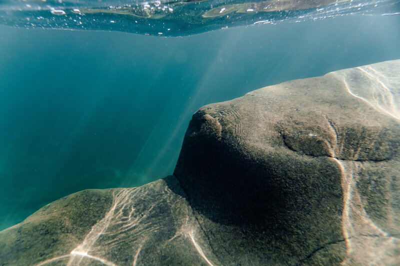 Underwater photo of Lake Superior near Duluth Minnesota