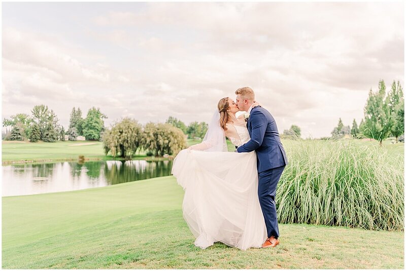 Bride and groom wedding photo at Langdon Farms by Joni Loraine Photography