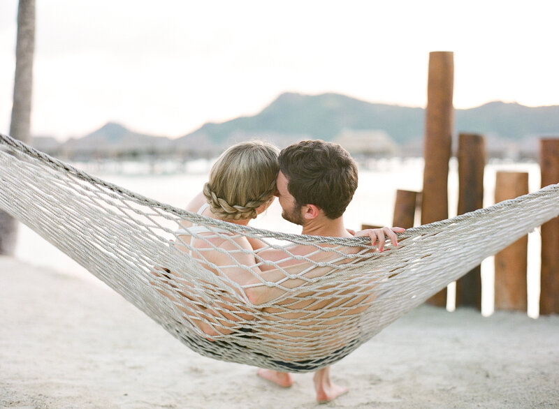 The couple in the hammock in Bora Bora