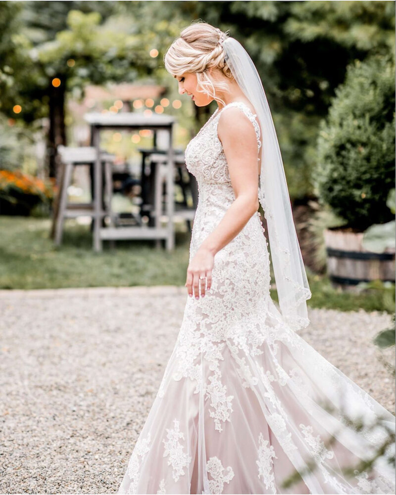 photo of cleveland bride twirling in wedding dress