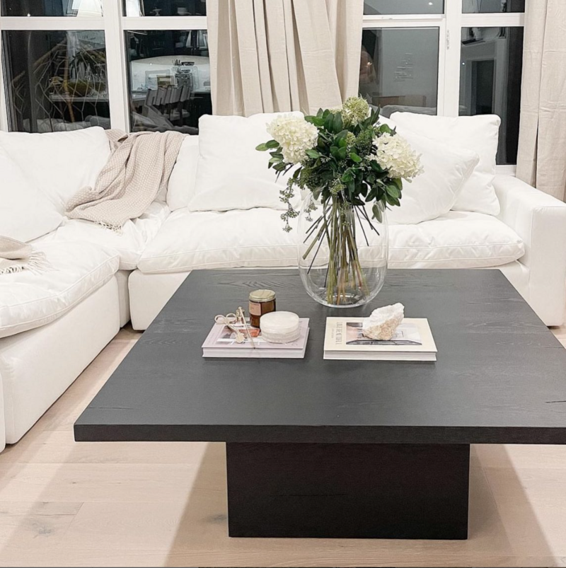 Restoration hardware plinth 2024 coffee table dupe