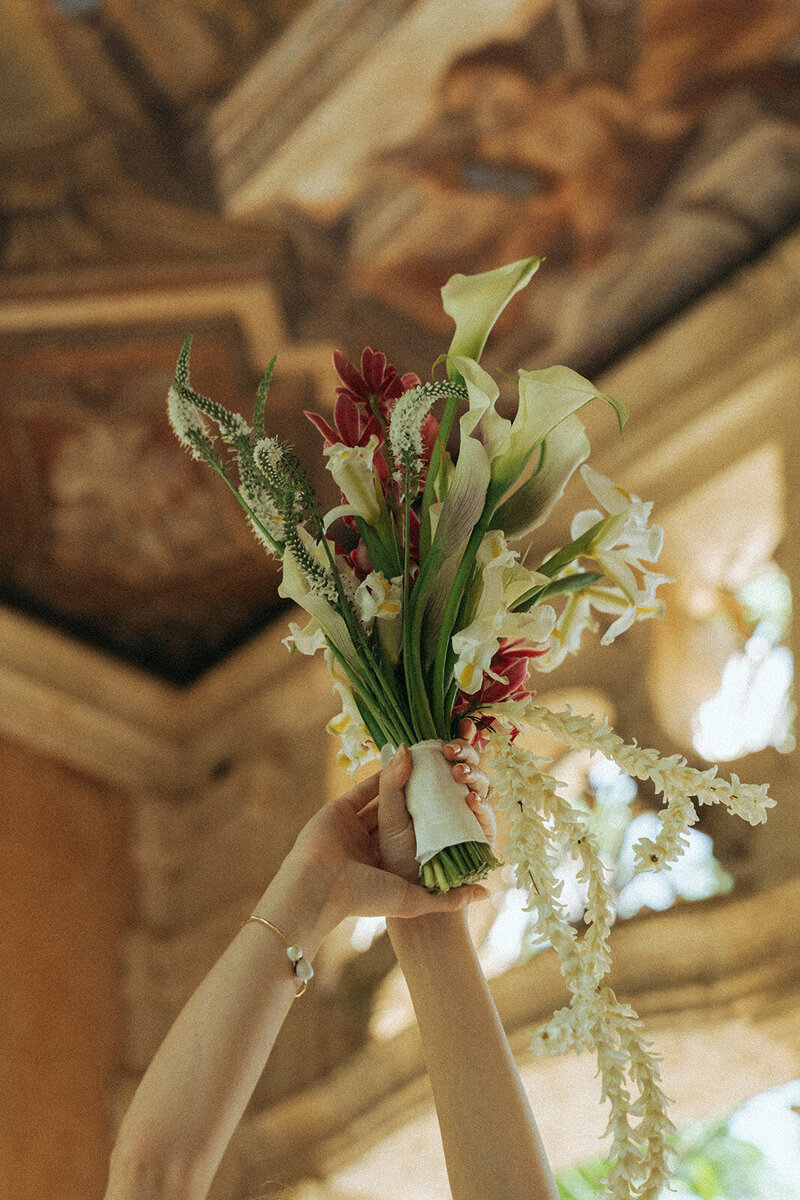 italy wedding photography, brides bouquet from italian wedding