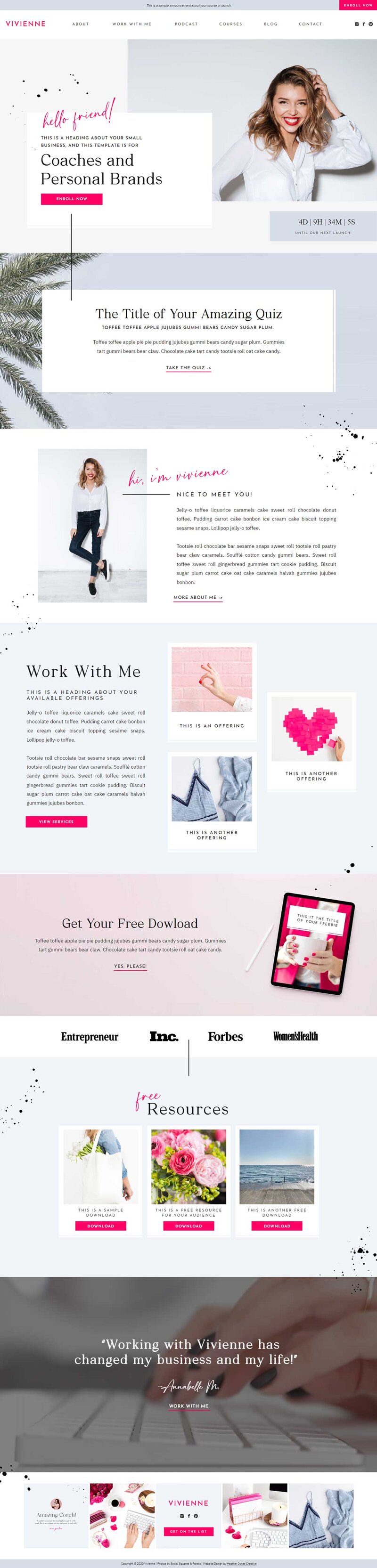 Showit Templates |  Heather Jones Creative | Simone