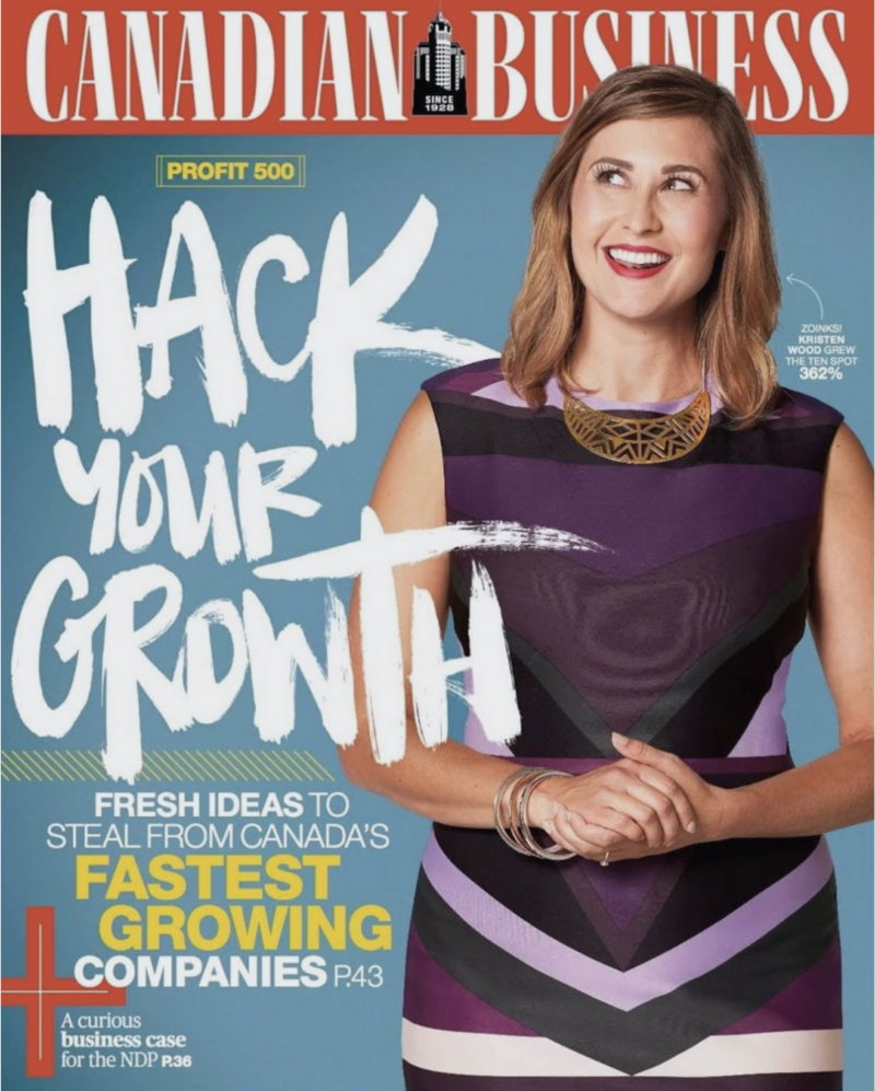 Kristen Gale - Canadian Business Cover