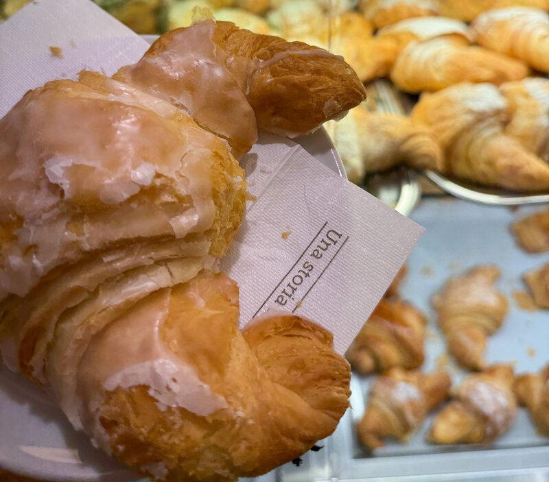 Cornetto at Pasticceria Dianda in Lucca, Italy