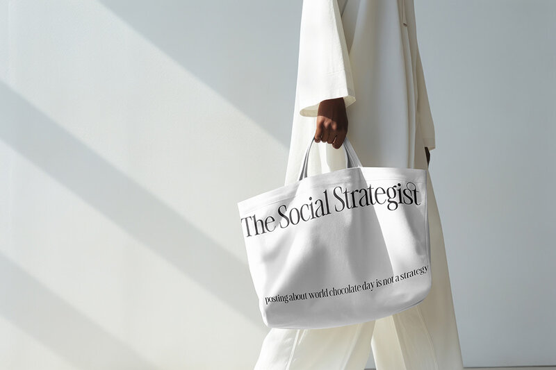 social strategist bag mock up