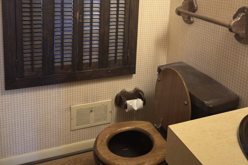 Photo of a kitchen before it was remodeled and staged.