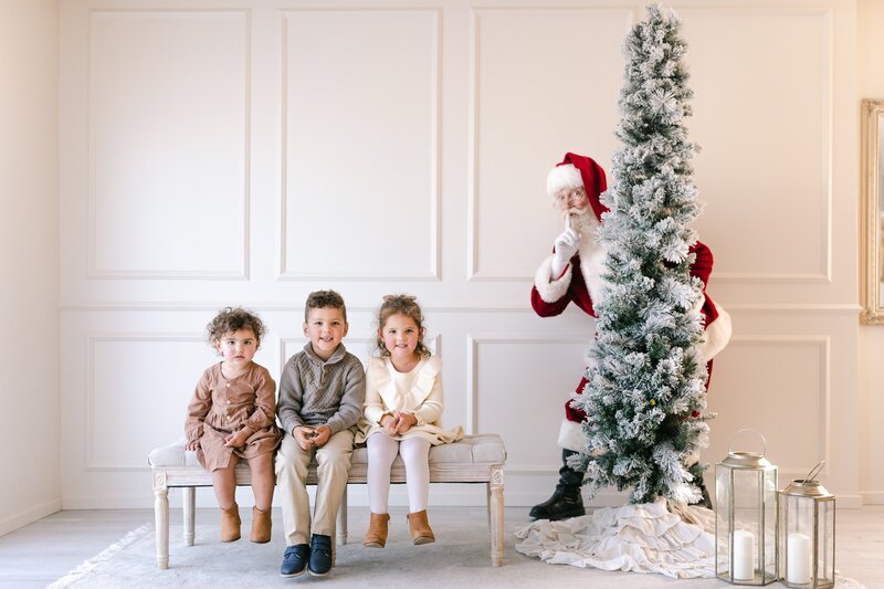Woman choosing outfit for family photography session