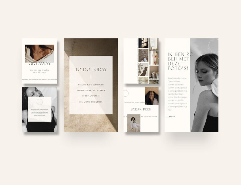 Minimalistische Instagram templates