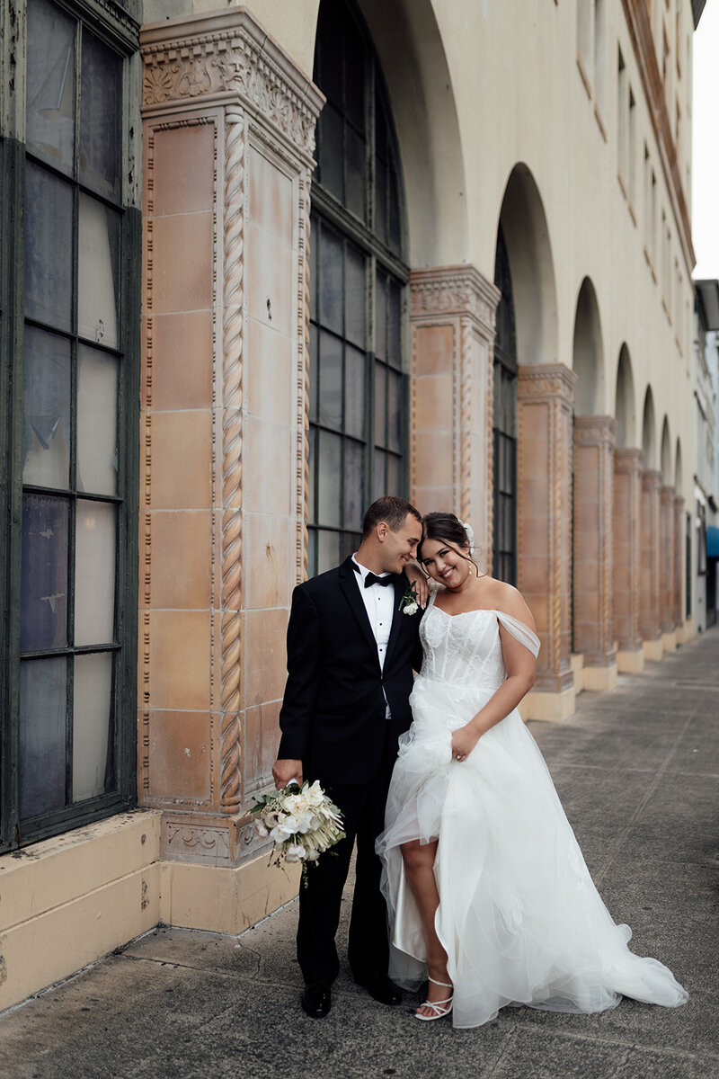 tropical bridal photos at sandy beach, east oahu, hawaii