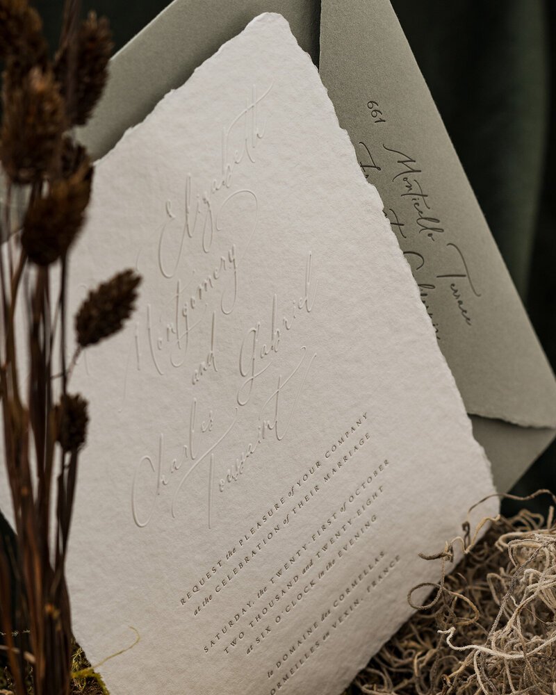 Custom wedding invitations for estate events