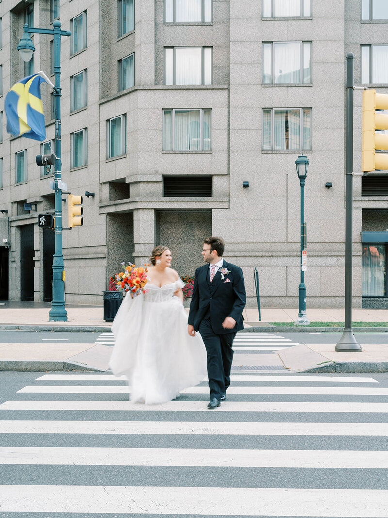 Contemporary, artful, and colorful fall wedding at a Historic Library with a Roof Terrace Overlooking the City with Shannon Wellington wedding planner and designer | The Free Library of Philadelphia | Philadelphia PA | Denise Marie Photography | Editorial Wedding Photographer based in Philadelphia PA