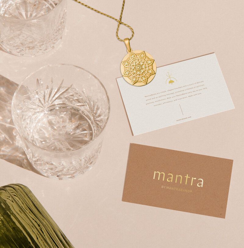 Mantra by Mantra Band cards and gold medallion