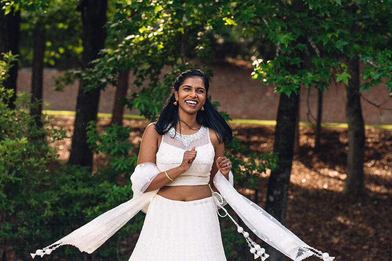 Photo of Editorial style bridal shoot idea outdoors