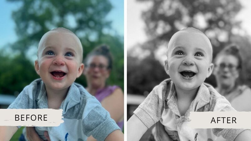 baby boy b+w