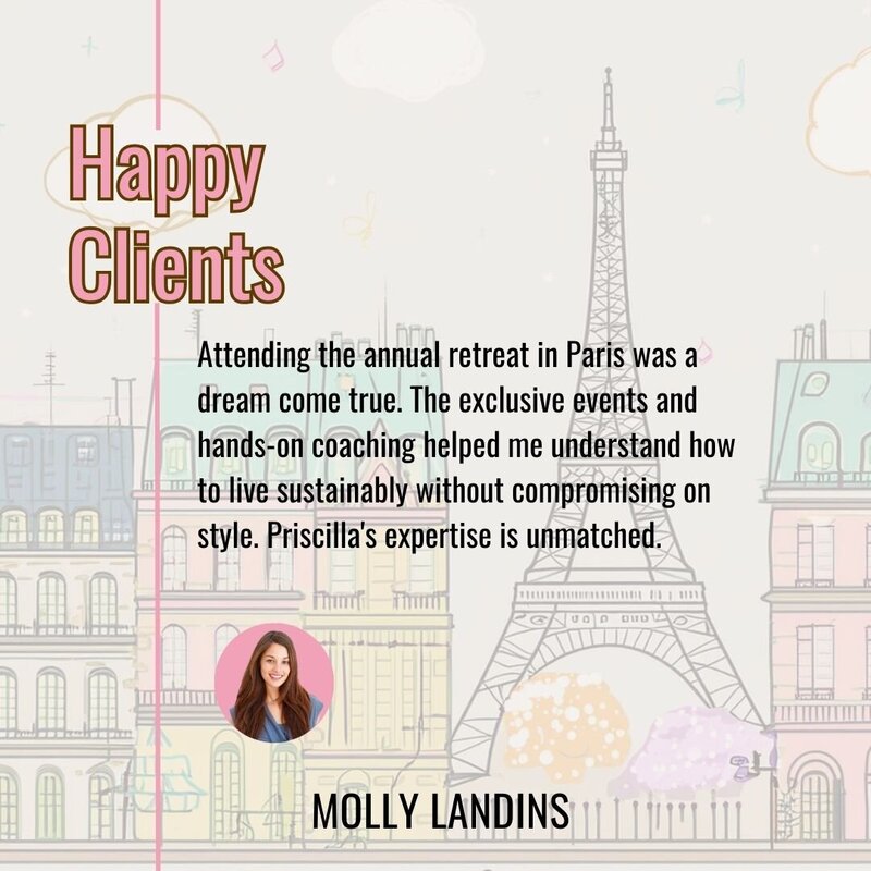 Success Story in Sustainable Fashion Coaching with Star of Paris Template of Priscilla Dubois