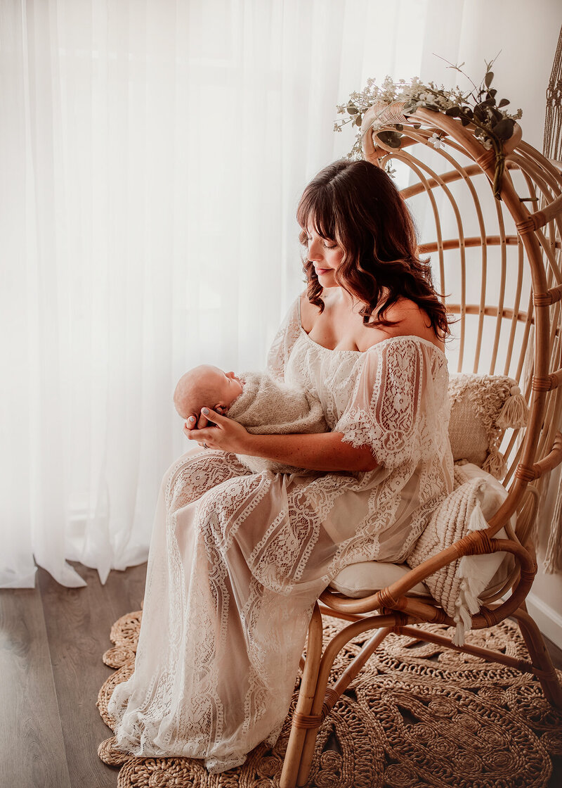 Posed newborn portraits