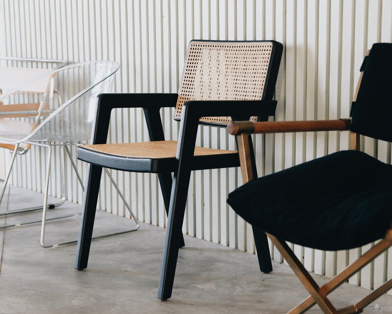 Various chairs and props in New Mexico photo shoot studio